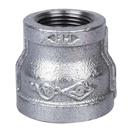 PROSOURCE Exclusively Orgill Reducing Pipe Coupling, 1 x 34 in, Threaded, Malleable Steel, SCH 40 Schedule 24-1X3/4G